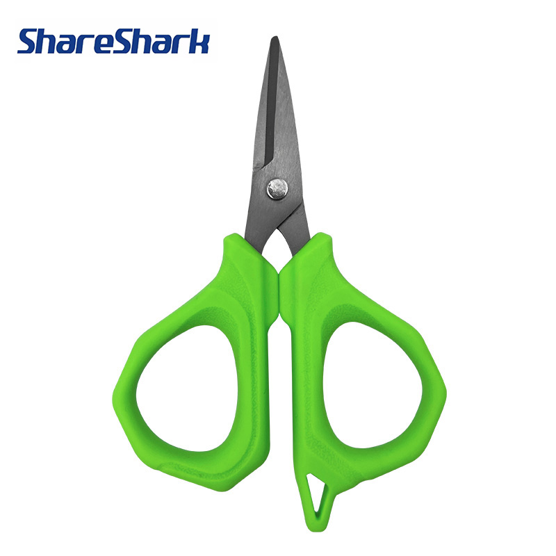 Fishing Line Cutter - กรรไกรตัดสายเบ็ดสแตนเลส ShareShark สำหรับตัดสาย PE อุปกรณ์ตกปลา