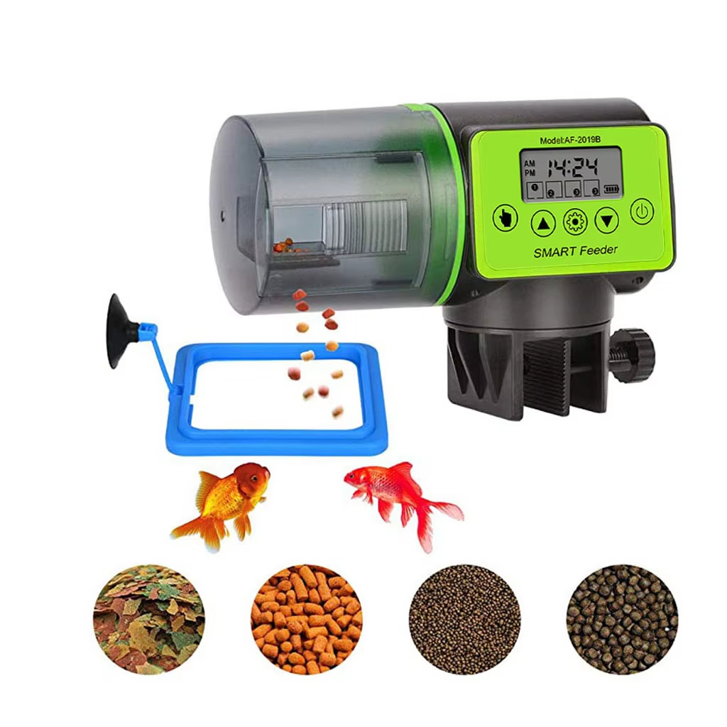 Fishing Line Dispenser - เครื่องให้อาหารปลาอัตโนมัติแบบตั้งเวลาอัจฉริยะ เครื่องจ่ายอาหารดิจิตอลสำหรับตู้ปลา เครื่องให้อาหารปลาอัตโนมัติแบบไฟฟ้า สำหรับตู้ปลาและตู้เต่า