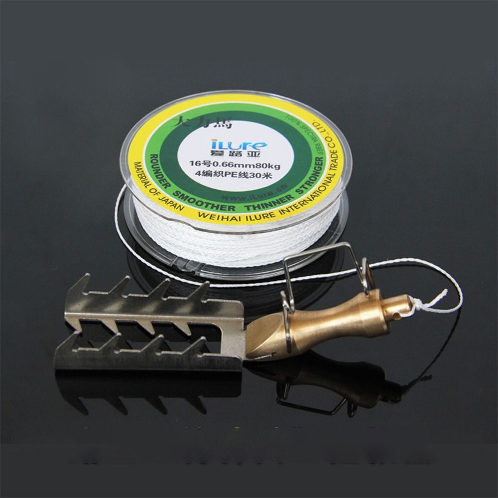Fishing Line Winder - อุปกรณ์เหยื่อกู้ภัยแบบแข็งทำจากสแตนเลสเหยื่อล่อปลาแบบติดอุปกรณ์ช่วยดึงเหยื่อช่วยรักษาอุปกรณ์ตกปลาพร้อมสาย