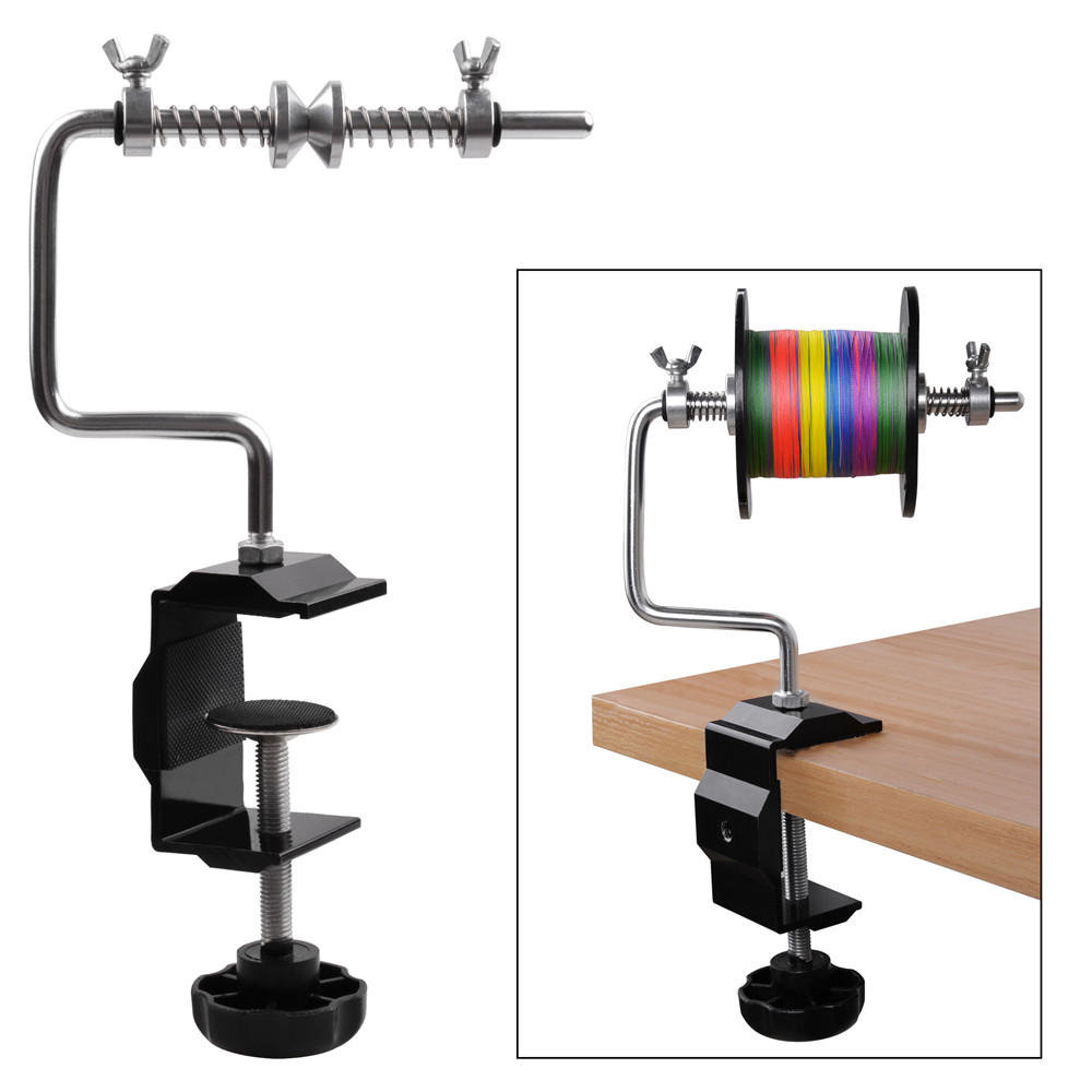 Fishing Line Spool - แบบพกพาสายตกปลา Winder พร้อม CLAMP-ปรับ Stable Reel