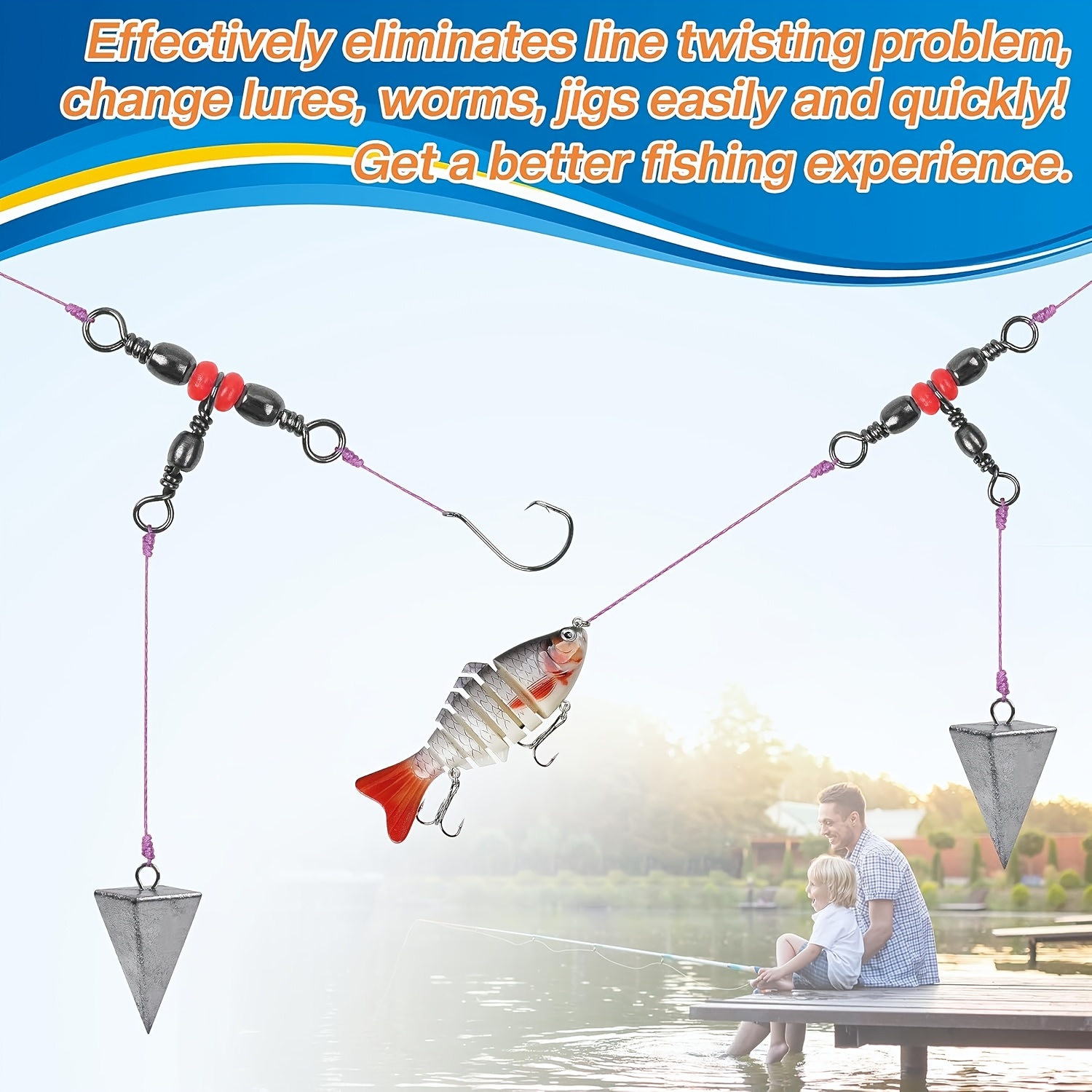 3 สามทางหมุน,สามหมุน T-Shape B - Monofilament Line บทวิจารณ์และราคา