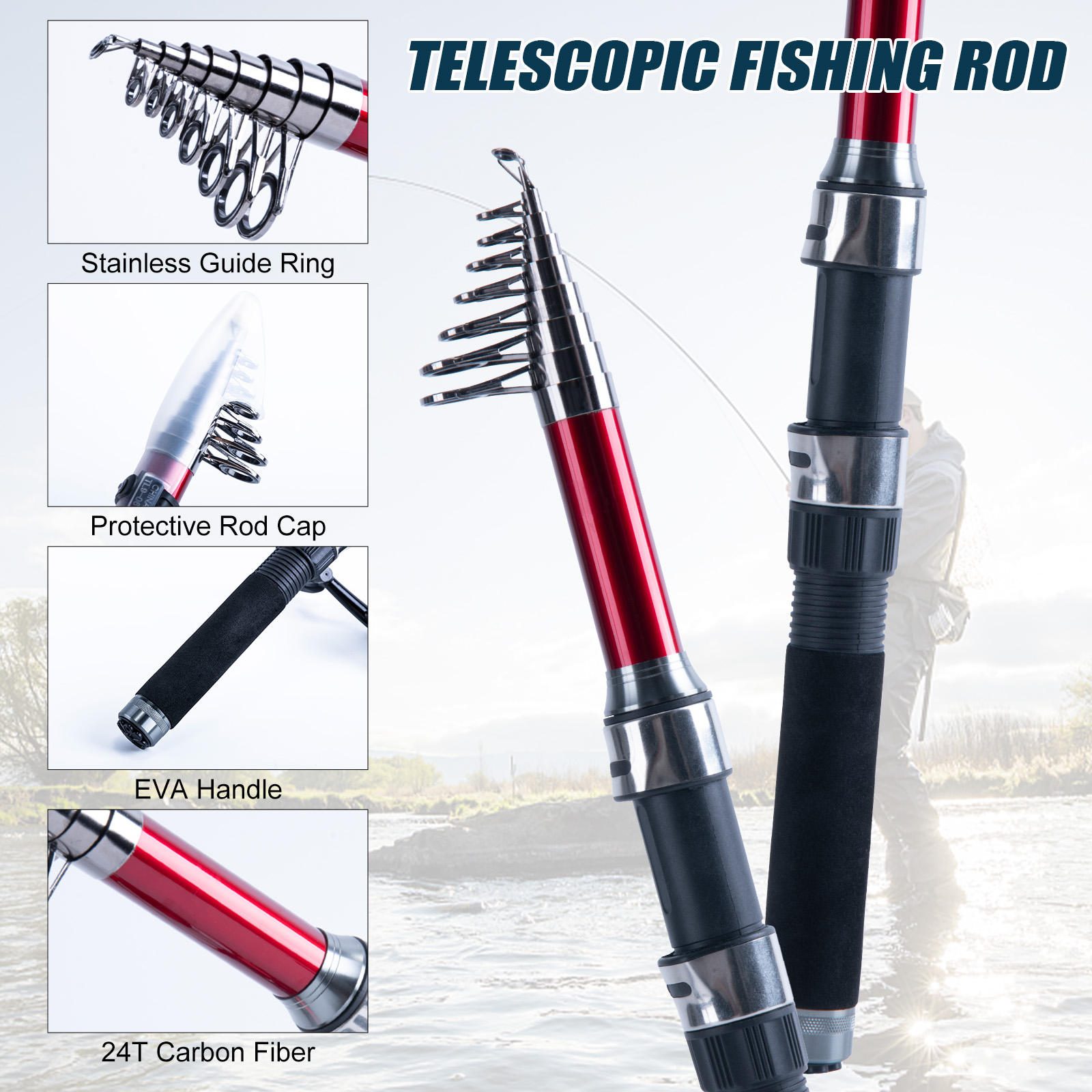 ชุดคันเบ็ดและรอกตกปลาแบบยืดหดไ - Fishing Line Spooler บทวิจารณ์และราคา