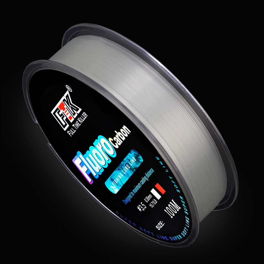สายตกปลาฟลูออโรคาร์บอน FTK 100 - Fluorocarbon Line บทวิจารณ์และราคา