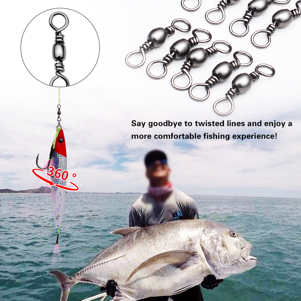 100 ชิ้นตกปลา Swivels Connecto - Saltwater Line บทวิจารณ์และราคา